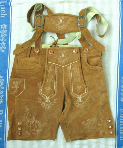 Bestickte braune kniebundhose - braune,