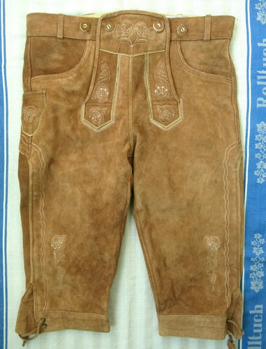 Bestickte braune kniebundhose - braune,