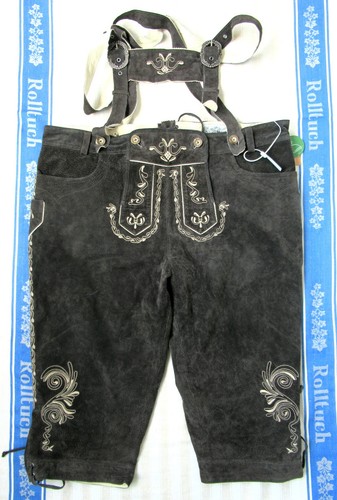 Bestickte braune kniebundhose - bestickte,