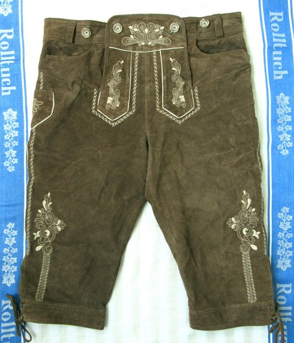 Bestickte braune kniebundhose - braune,