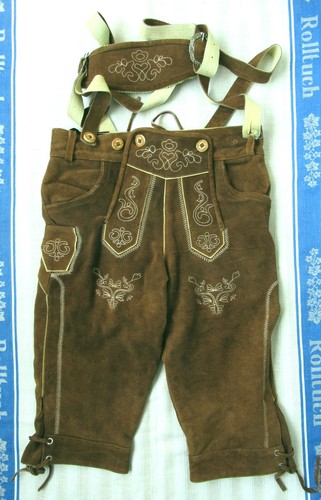 Bestickte braune kniebundhose - braune,