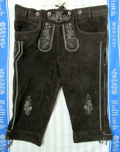 Bestickte braune kniebundhose - braune,